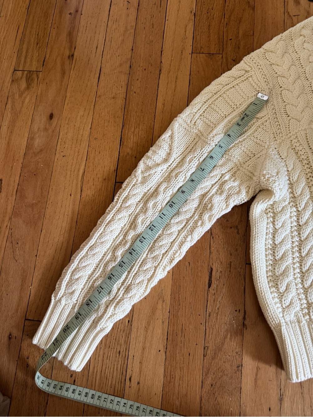 Polo by Ralph Lauren Cream Cable-Knit Sweater with American Flag USA - Picture 12 of 12